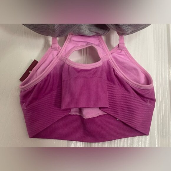 Athletic Works Girls Pink and Gray Racerback Sport Bra Set! NWT! Size Small. - Picture 5 of 9